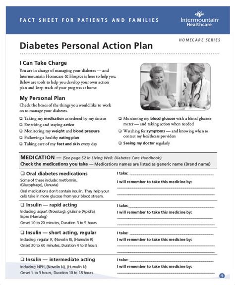 14 Diabetes Action Plan Templates Pdf Word