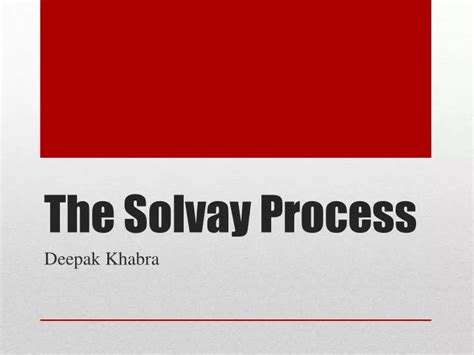 solvay process powerpoint    id