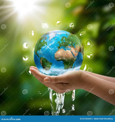 Protecting Our Planet:save Water, Save Earth Stock Illustration