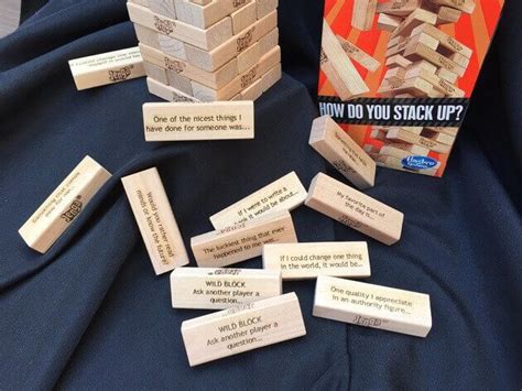 Icebreaker Jenga Game Huntsimply Jenga Jenga Game Ice Breakers