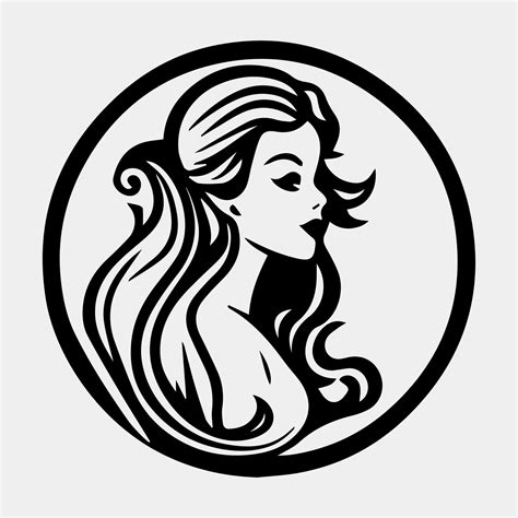 Mermaid Logo Design With Silhouette Style Vector 23630860 Vector Art