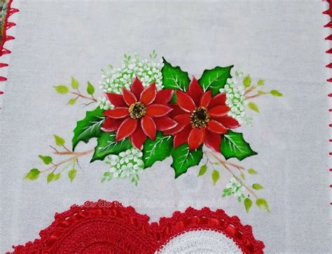 Coisas Da Nil Pintura Em Tecido Flor De Natal