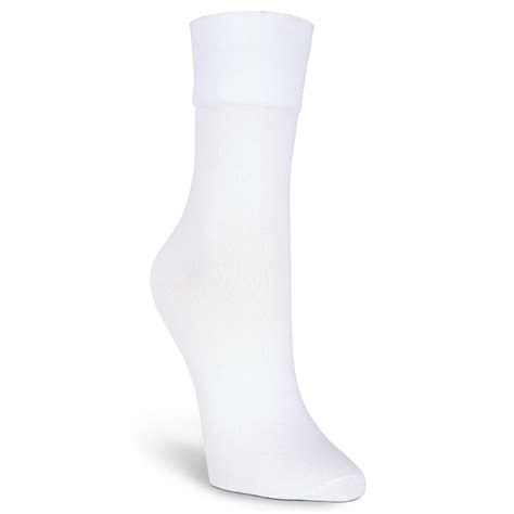 K Bell Womens Relaxed Top Crew Socks Extended Size 10 12 White