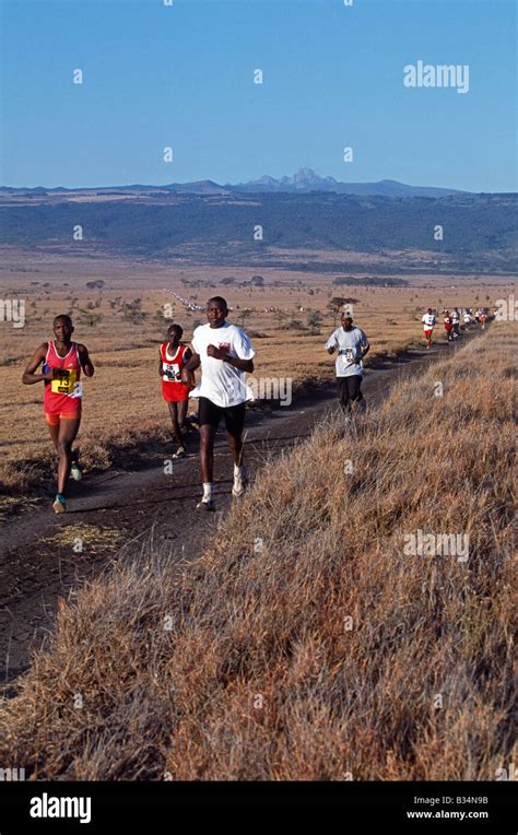 Kenya Lewa Wildlife Conservancy Safaricom Marathon Runners