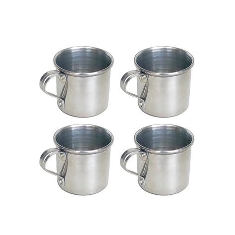 Caneca Ml Aluminio Enfeite Casa Cozinha Cafe Kit Canequinhas