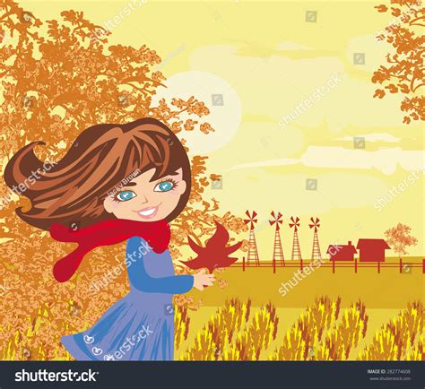 Autumn Walk Stock Vector Illustration 282774608 Shutterstock