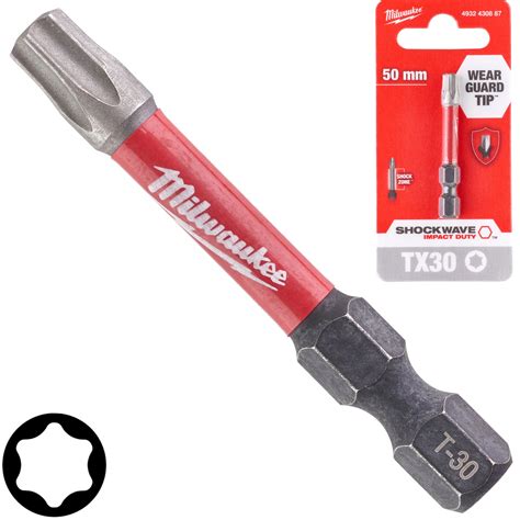 Bit Udarowy Torx TX30 50 Mm Shockwave Impact Duty Milwaukee 4932430887