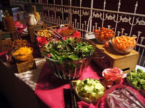 Pin By Debbie Woodford On Party Entertaining Ideas Salad Bar Salad Bar Party Pizza Dinner Party