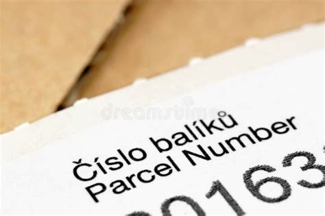 parcel number stock image image  code index document
