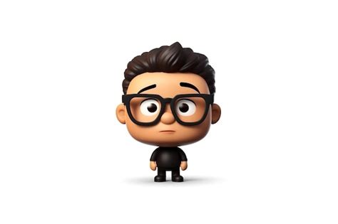 Premium AI Image | Emoji Man with Glasses on Transparent Background AI