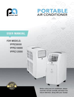 Fillable Online Owner S Manual Portable Air Conditioner Fa 10pac Fa