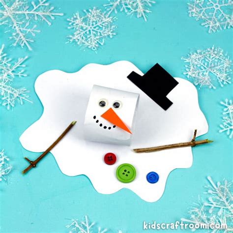 Fun Melting Snowman Craft For Kids - Kids Craft Room