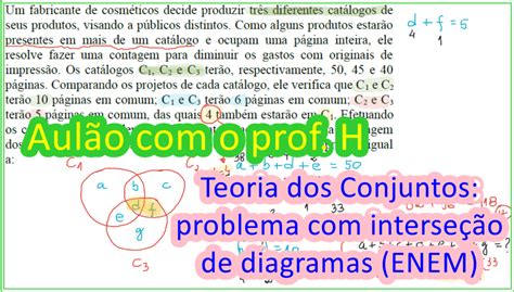 Teoria Dos Conjuntos Questão Do Enem Sobre Interseção De Diagramas