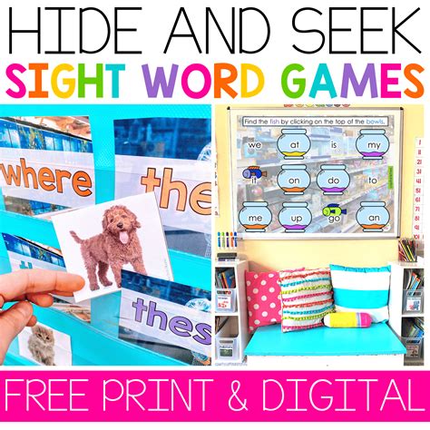 Hide and Seek Sight Word Games - Polka Dots Please