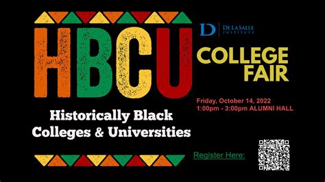 Hbcu College Fair Student Registration Is Open De La Salle Institute