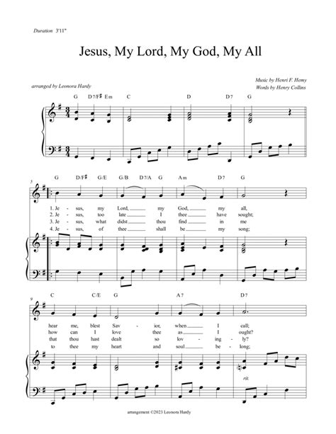 Jesus My Lord My God My All Piano Vocal Guitar Digital Sheet Music Sheet Music Plus