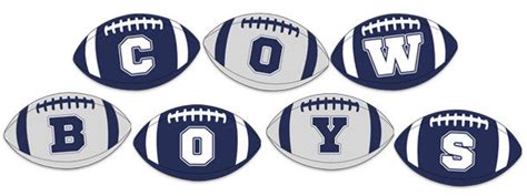 Dallas Cowboys-Inspired Football Alphabet Clipart