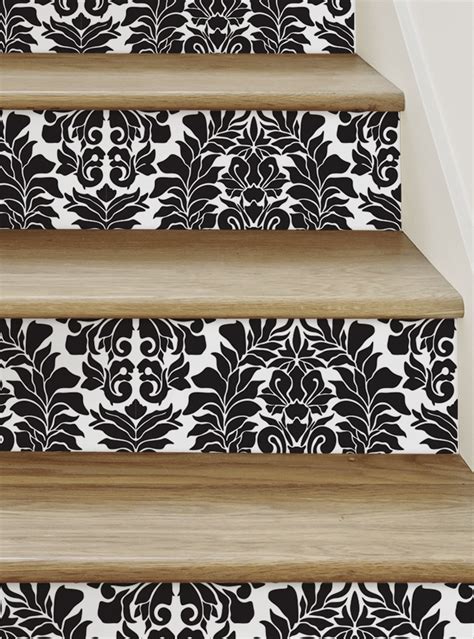 Damask Classic Stair Riser Decals Etsy