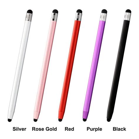 Stylus Pen For Touch Screens 2 In 1 Rubber Tips Capacitive Stylus