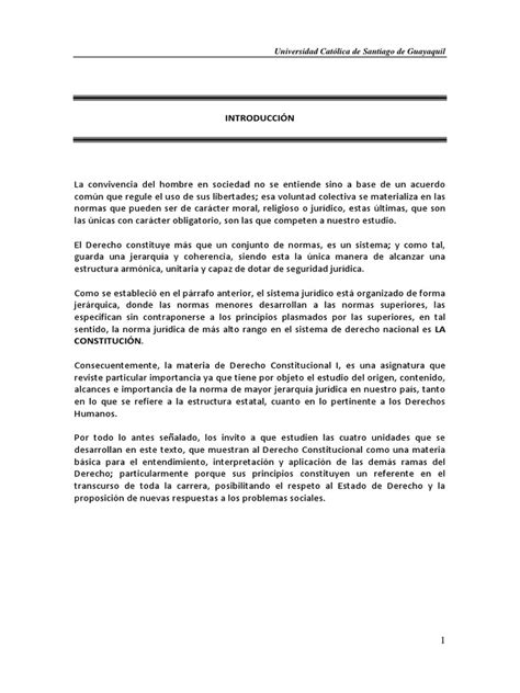 Tg Derecho Constitucional I Pdf Estado Política Constitución