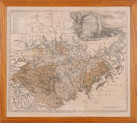 MAP SÖDERMANLAND, LAND SURVEY, c. 1760. Books, Maps & Manuscripts ...