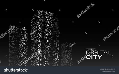 Smart Digital City Concept Urban Architecture Stock Vector (Royalty ...