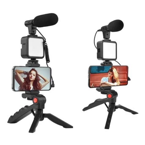 Video Making Kit Camera Mic Tripod Led Light Phone Holder Perfect Vlogging Setup At Rs