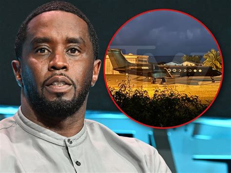 Jato particular de Diddy no solo no aeroporto de Antígua em meio a