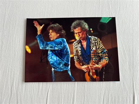 Mick Jagger Keith Richards The Rolling Stones Autographed Signed Photo