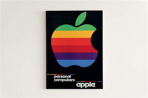 set   apple poster apple logo poster rainbow apple logo apple