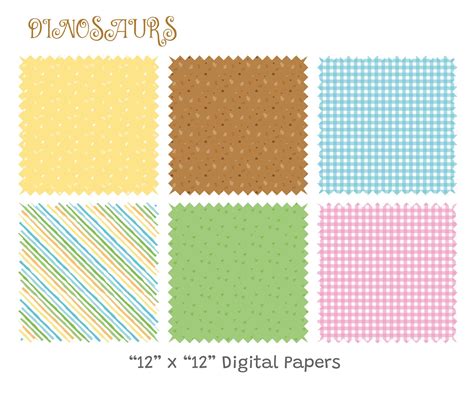 Baby Dinosaurs Clip Art Pastel Colors Clipart And Digital Paper Set