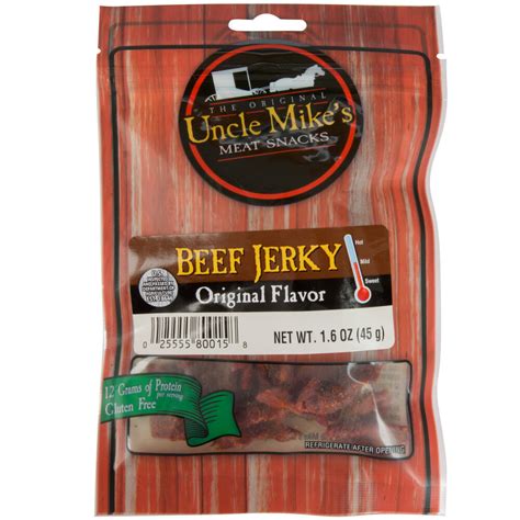 Uncle Mike S 1 6 Oz Pack Original Beef Jerky 32 Case