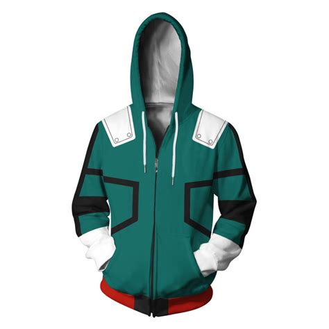 My Hero Academia Hoodies Izuku Midoriya 3d Zip Up Hoodie Jacket Coat