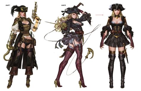 Pirate Woo Kim Female Character Concept Female Character Design