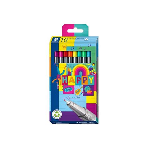 Staedtler Triplus Happy Feutres Fins Couleurs Assorties Pas