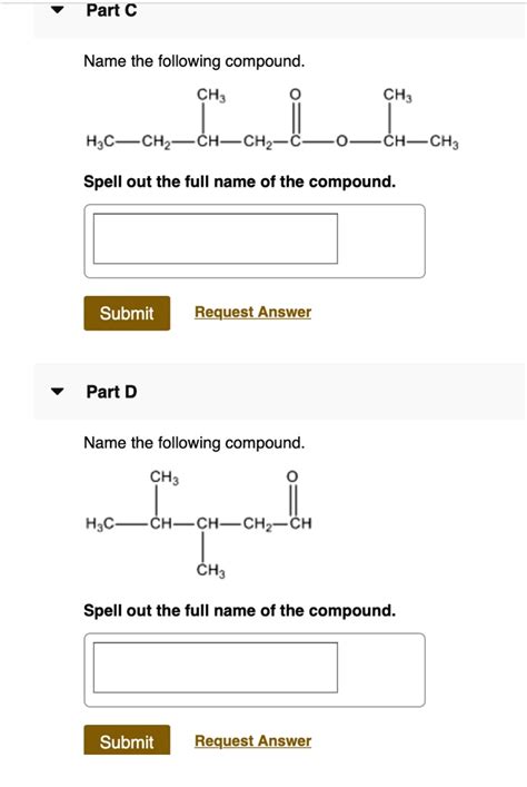 Solved Part C Name The Following Compound Ch H C Ch Ch Ch