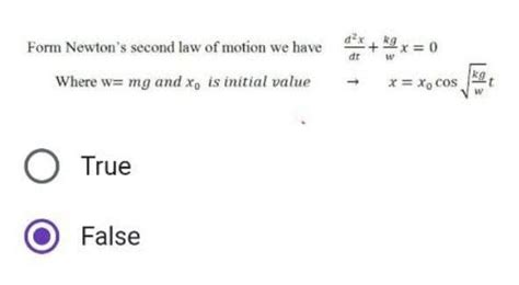 Answered Form Newtons Second Law Of Motion We… Bartleby