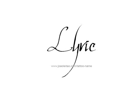 Lyric Name Tattoo Designs