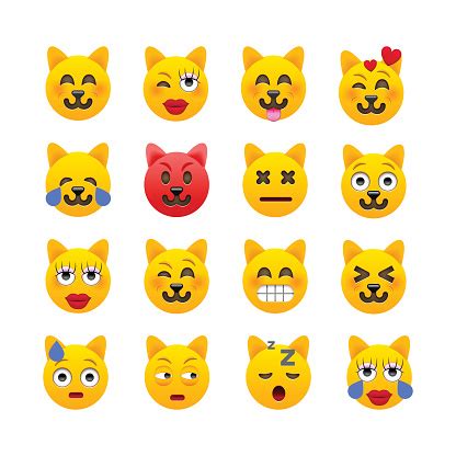 Cat Emoji Cat Emoticons Stock Illustration - Download Image Now ...