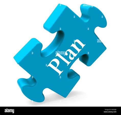 Plan Puzzle Showing Objectives Planning And Organizing Stock Photo Alamy