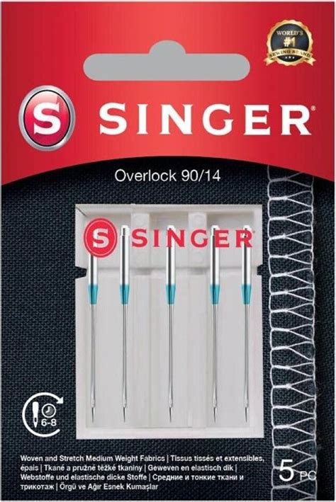 Singer OVERLOCK Nadel 90 14 5er Pack Nähmaschinen Zubehör Pris