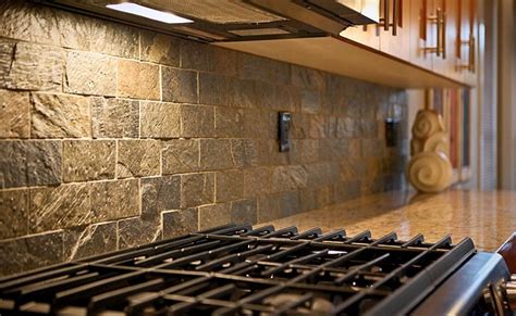 Slate Backsplash Ideas Rustic Look Trend Slate Tile