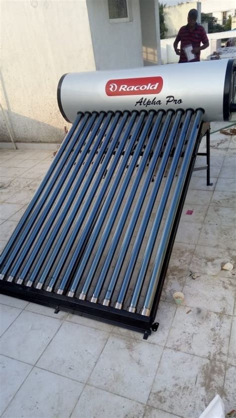 Evacuated Tube Collector ETC Stainless Steel Racold 100 LPD Alpha Pro