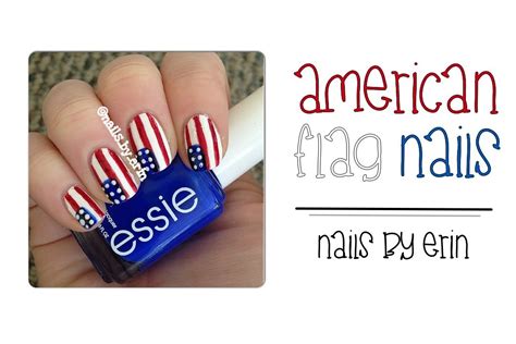 Easy American Flag Nails Nailsbyerin Youtube