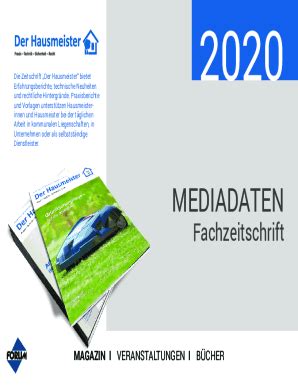 Ausfüllbar Online MEDIADATEN Fachzeitschrift PDF Free Download Fax