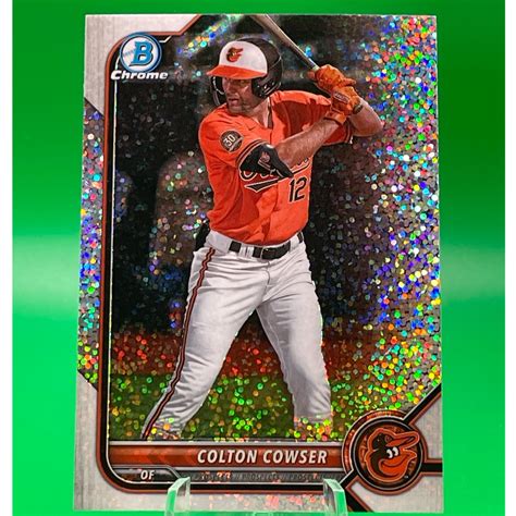 Colton Cowser 2022 Bowman Chrome Draft Sparkle Refractor Baltimore Orioles