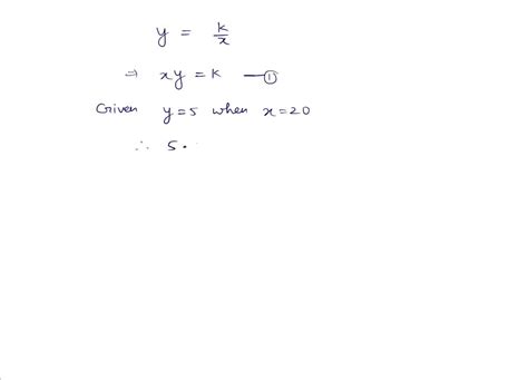 SOLVED Determine The Constant Of Variation For Each Stated Condition W