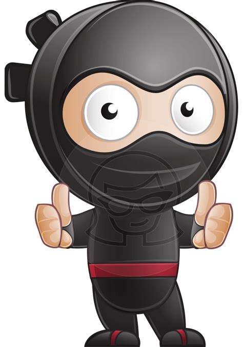 Cute Simple Style Ninja Cartoon Vector Character Graphicmama