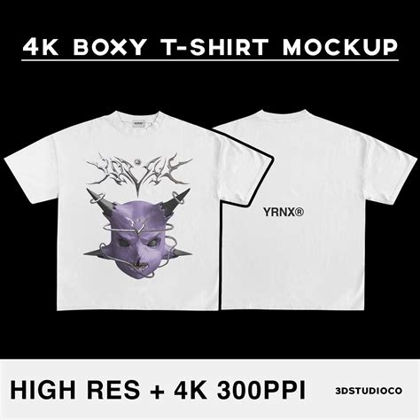 High Resolution 4K Boxy T Shirt Mockup 300PPI Photoshop Ready