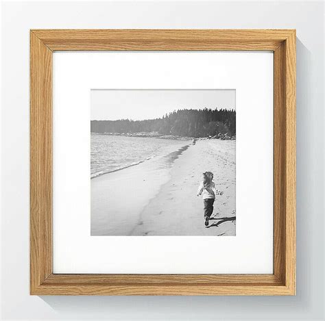 Square Oak Wood Photo Frame Picture Instagram Hoxton Black Wide Wood